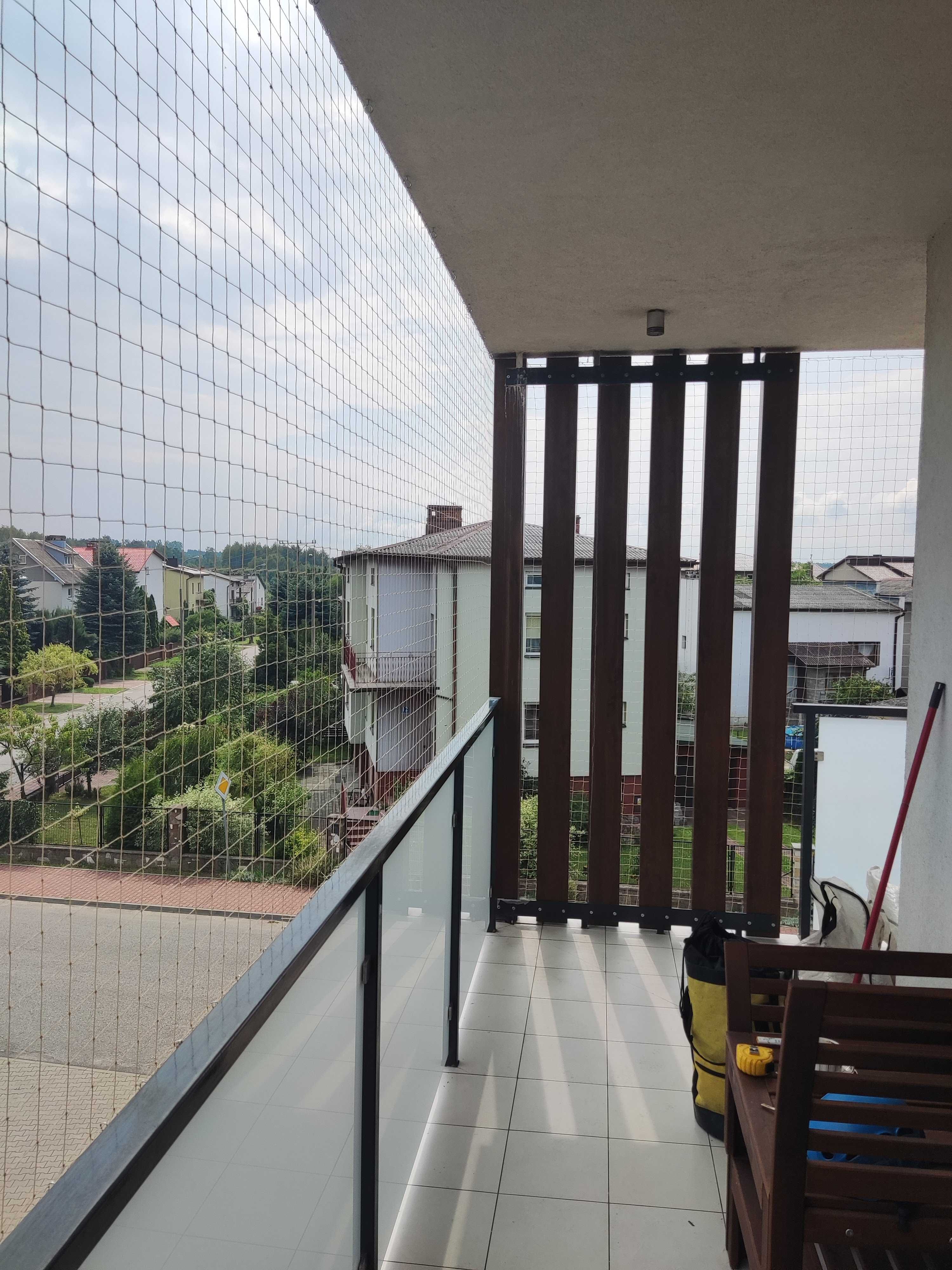 Siatka na balkon okno taras na gołębie dla kota