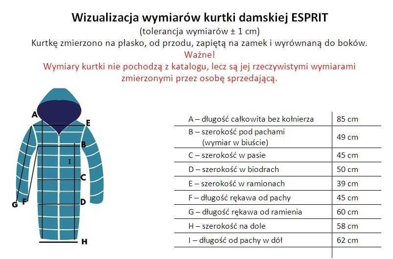 Kurtka z kapturem, damska, pikowana ESPRIT