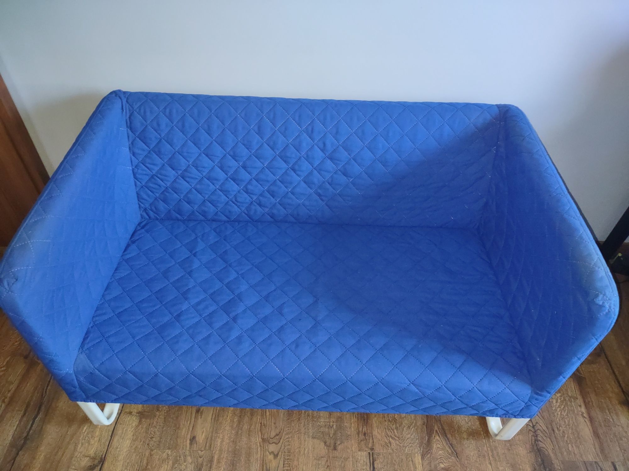Ikea knopparp sofa niebieska