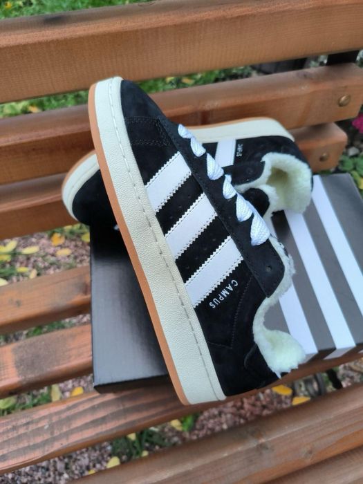 Чоловічі зимові Adidas Campus Black хутро