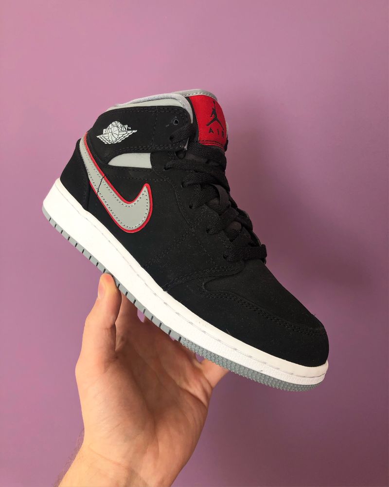 Nike Air Jordan 1 Mid “Particle Grey /Gym Red” (dunk sb) 554725-060