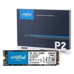 250GB Crucial P2 M.2 PCI-e NVMe do laptopa i komputera stacjonarnego