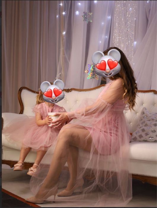 Фемелі лук новорічний різдвяний мама доня Famyli look