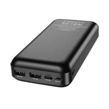 Borofone Power Bank 20000mAh BJ16A Cube - 2xUSB - czarny
