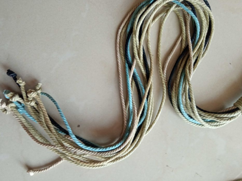 Pasek pleciony sznurek boho vintage  obwód 82 cm szer 6 cm