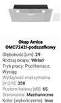 Nowy okap podszafkowy-Amica