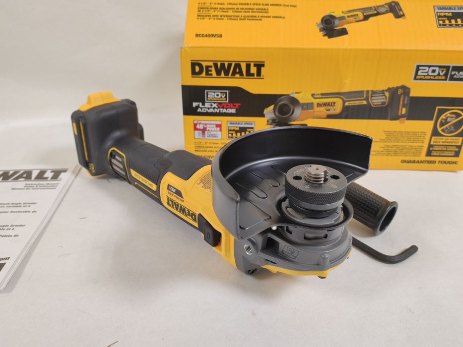 Безщіткова кутова шліфмашина болгарка DeWALT DCG409VS XR 20Vmax