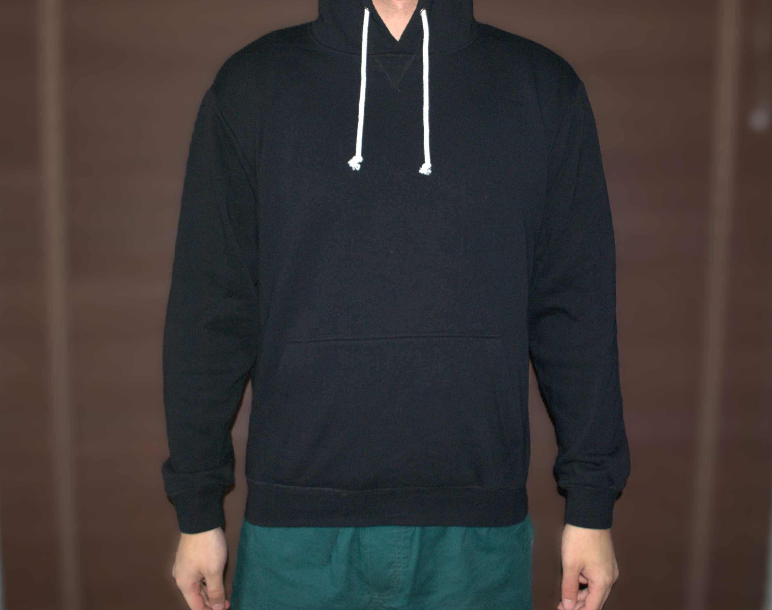 CZARNA Bluza Z Kapturem Męska PIER ONE XL PI922SA08-Q13