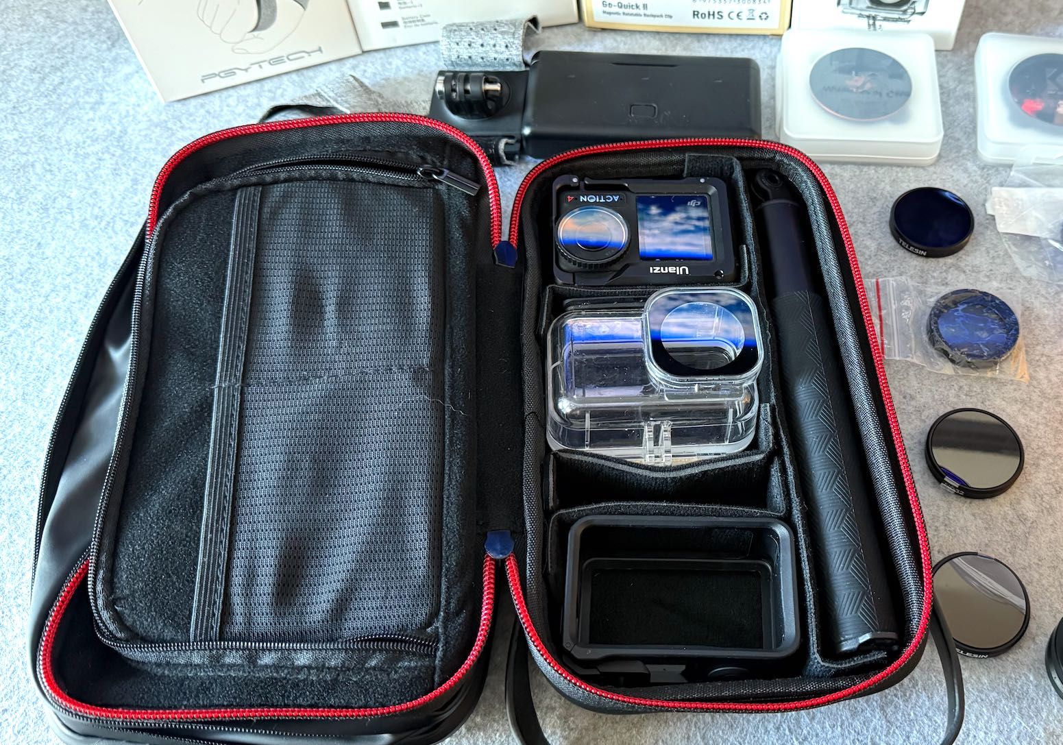 DJI Osmo Action 4 | DJI Care | Combo | Filtry ND | Etui | WaterCase
