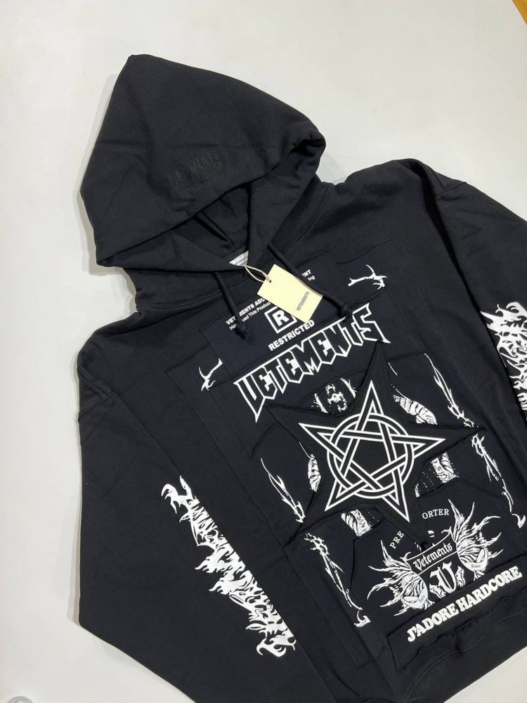 худи Vetements Restricted Hardcore hoodie black