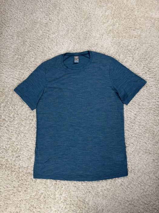 Чоловіча блакитна шерстяна футболка icebreaker merino оригінал
