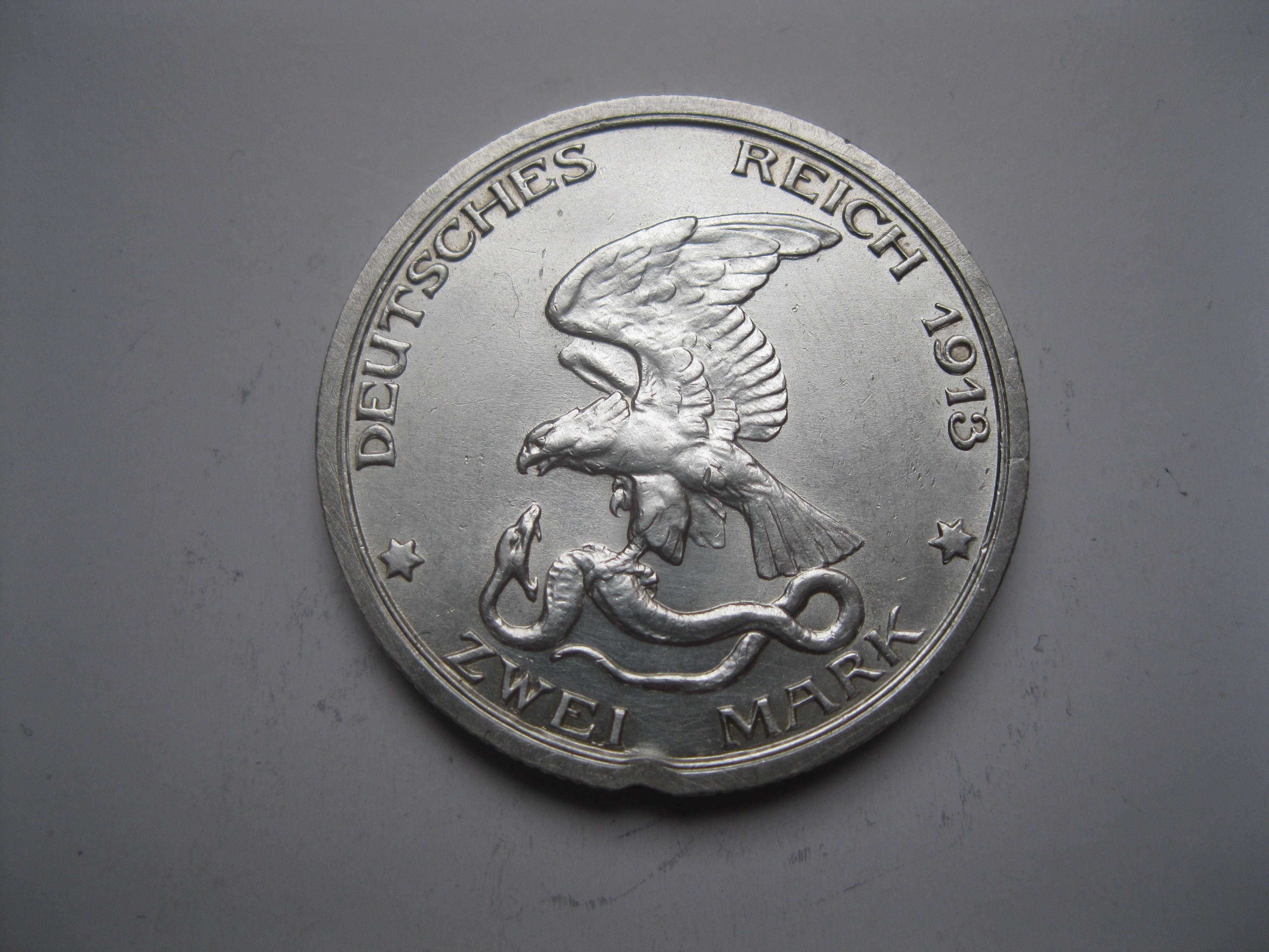 Продам 2 марки, 1913 г. Пруссия. Германская империя. Серебро.