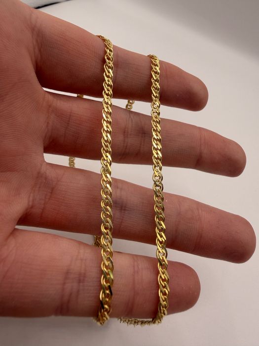 Złoty łańcuszek damski  mona lisa próby 585 diamentowany