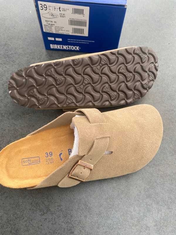"Buty męskie i damskie" Birkenstock Szaro-brązowy chodaki Roz 37