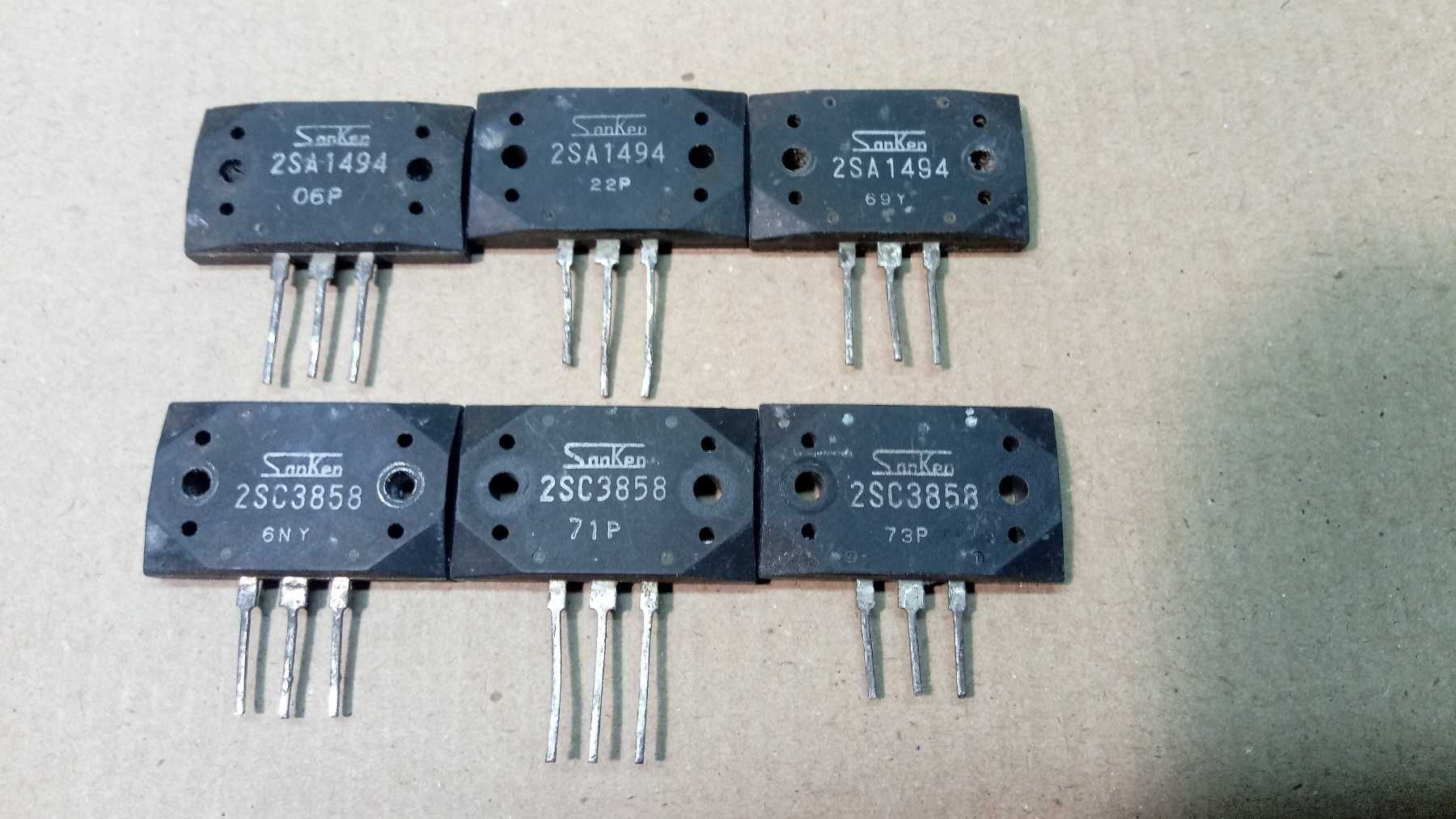 Біполярні транзистори 2SA1494 2SC3858. Оригінал.