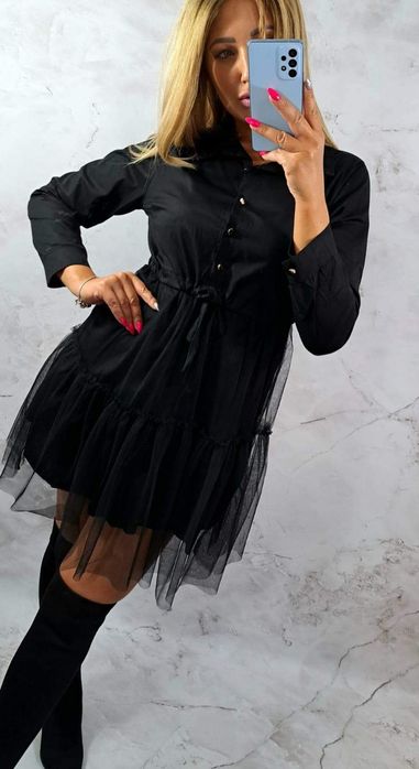 Duży rozmar piękna długa koszula sukienka s m l xl XXL xxxl