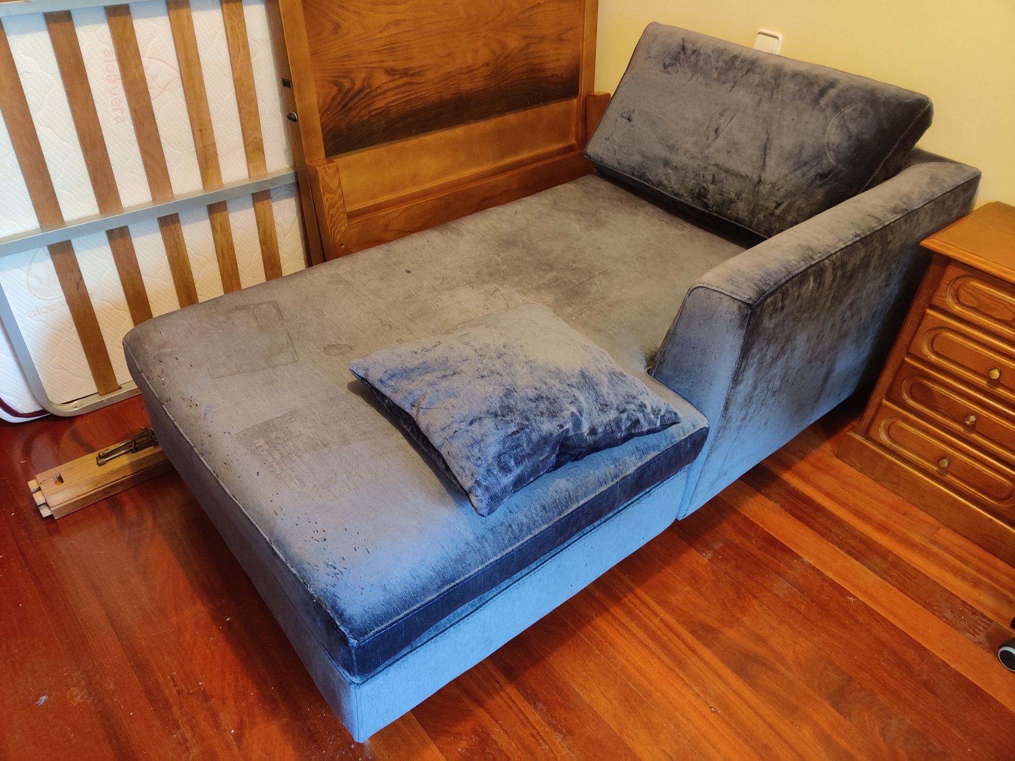 Chaise longue azul