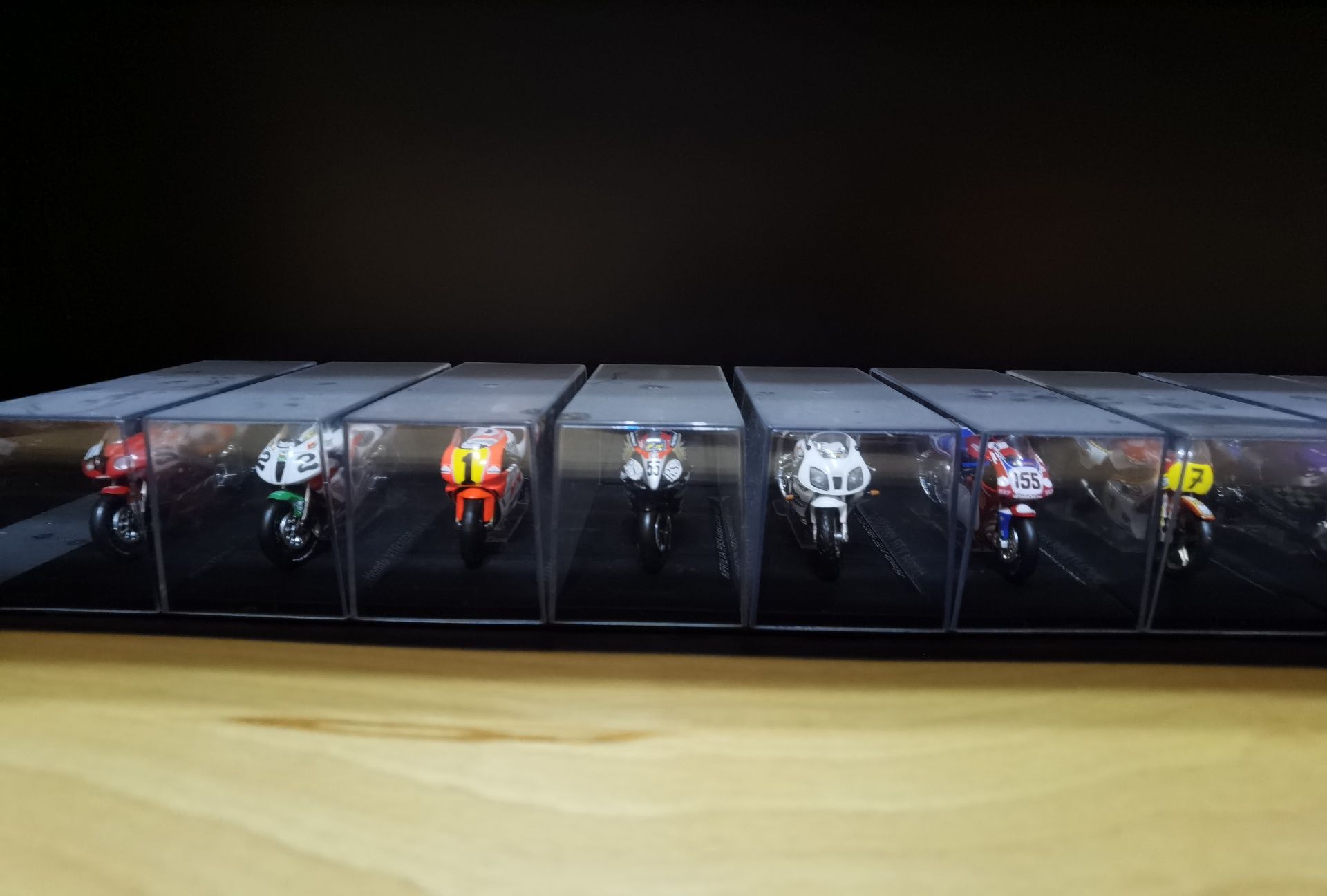 Coleção de motas motogp em miniatura