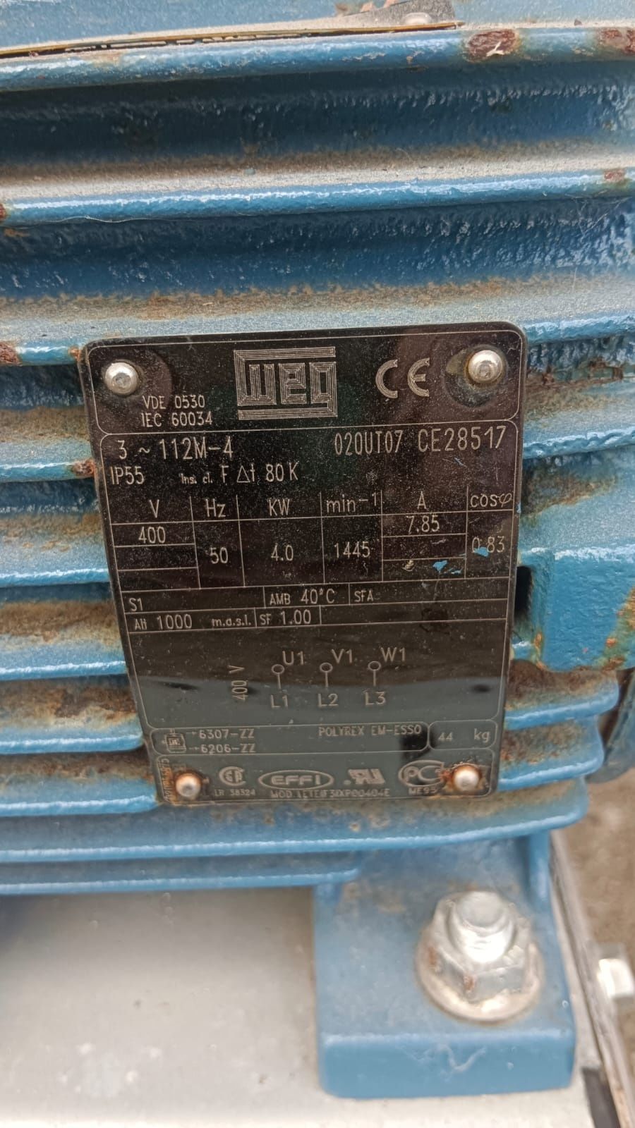 Sprzedam silnik elektryczny 4 kW z falownikiem