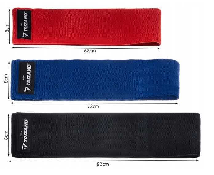 TRIZAND 15595 Zestaw tekstylnych gum oporowych - 3 u
