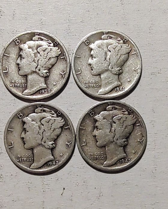 One dima,  srebro, 4 szt