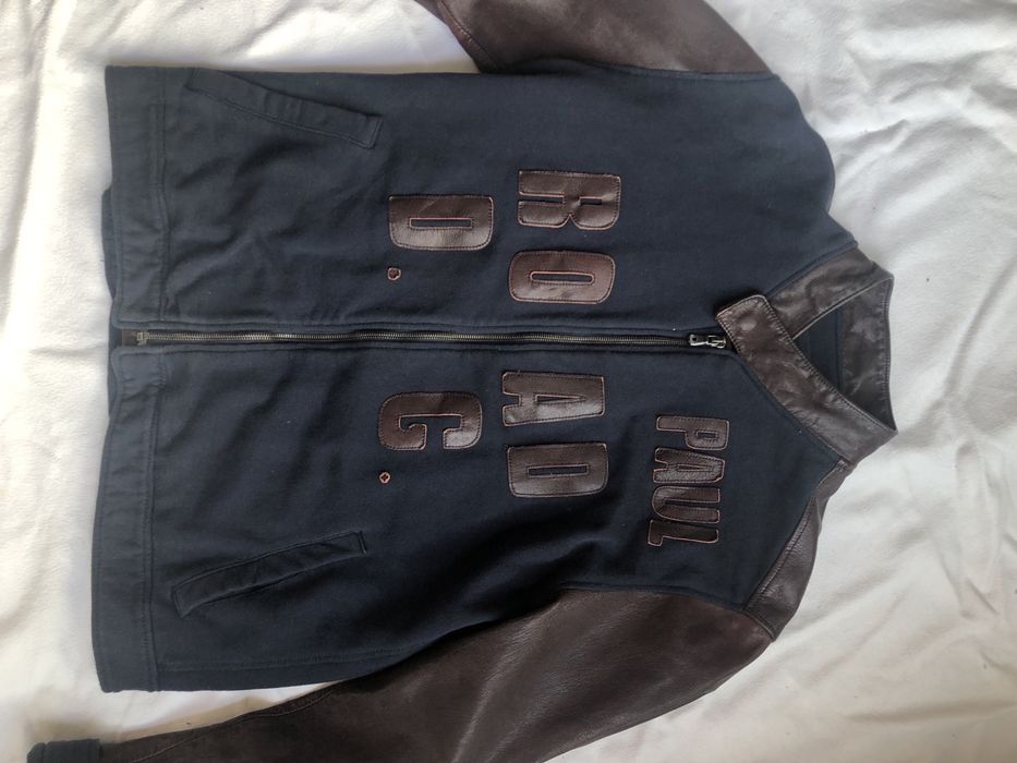 Куртка бомбер Dolce & Gabbana Paul Road кожа буйвола текстиль