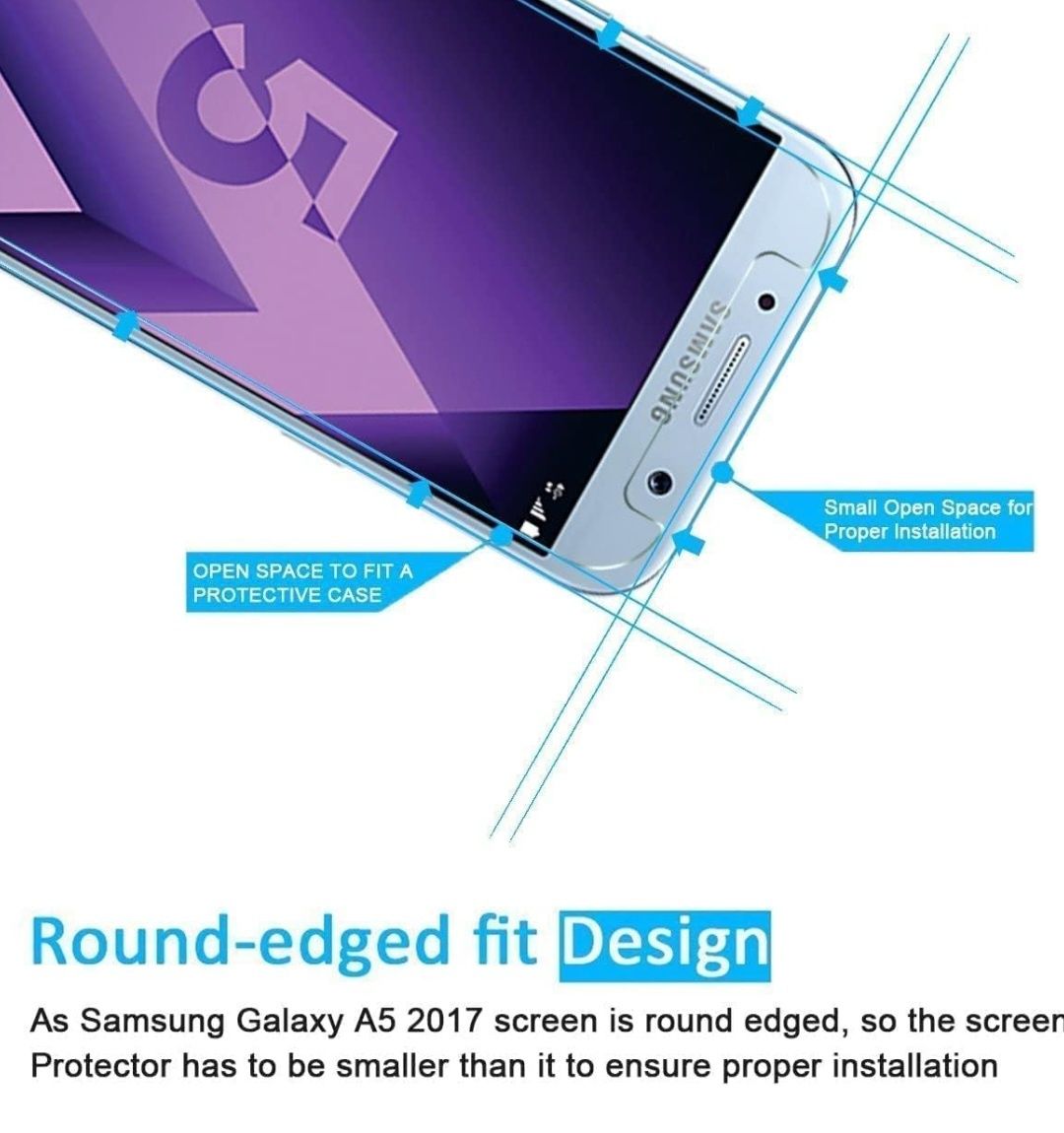 NEW'C 3 sztuki Szkło dla Samsung Galaxy A5