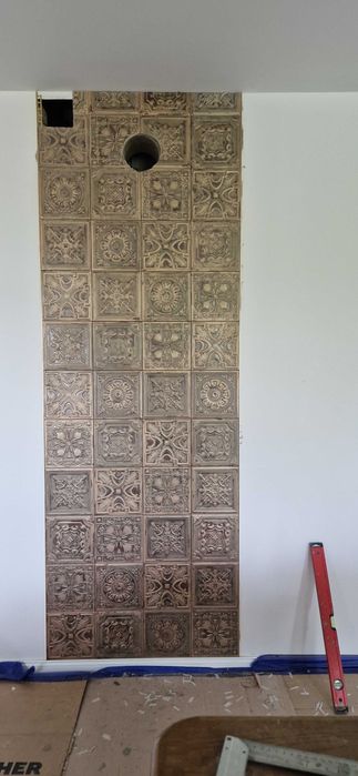 Płytki, Kafle Glazura Kuchnia Kominek Salon , miedz antyczna copper