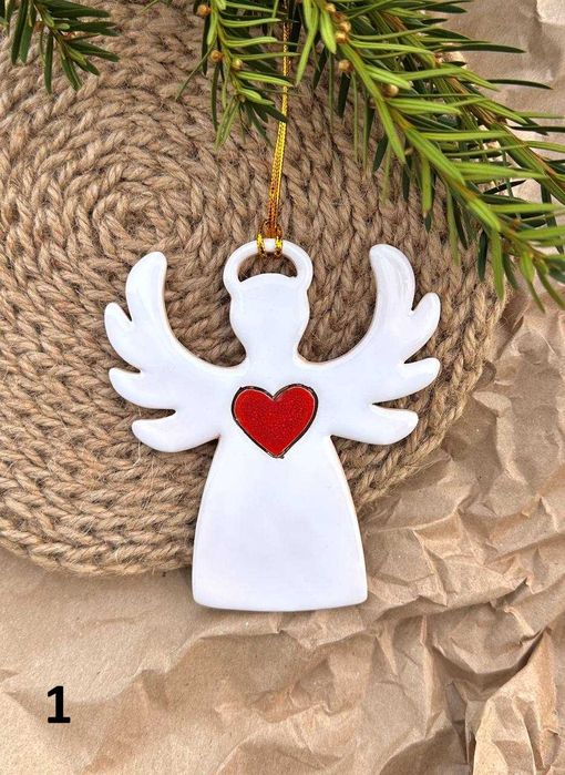 Ялинкові прикраси ручної роботи. Керамічні прикраси для дому