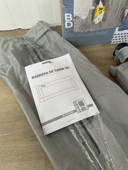 Barierka zabezpieczająca do łóżka 90cm Asalvo kratka ochronna