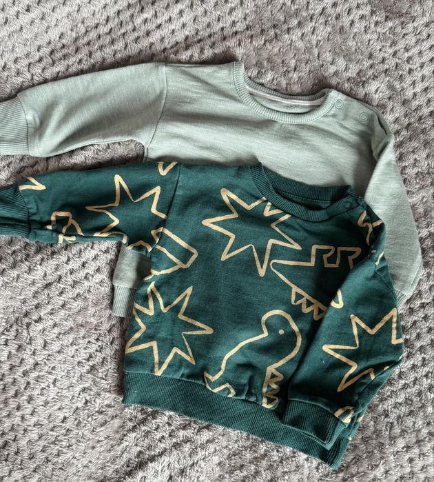 Dwie bluzy niemowlęce zielone