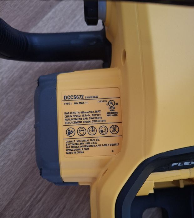 DeWalt DCCS672B 60V MAX