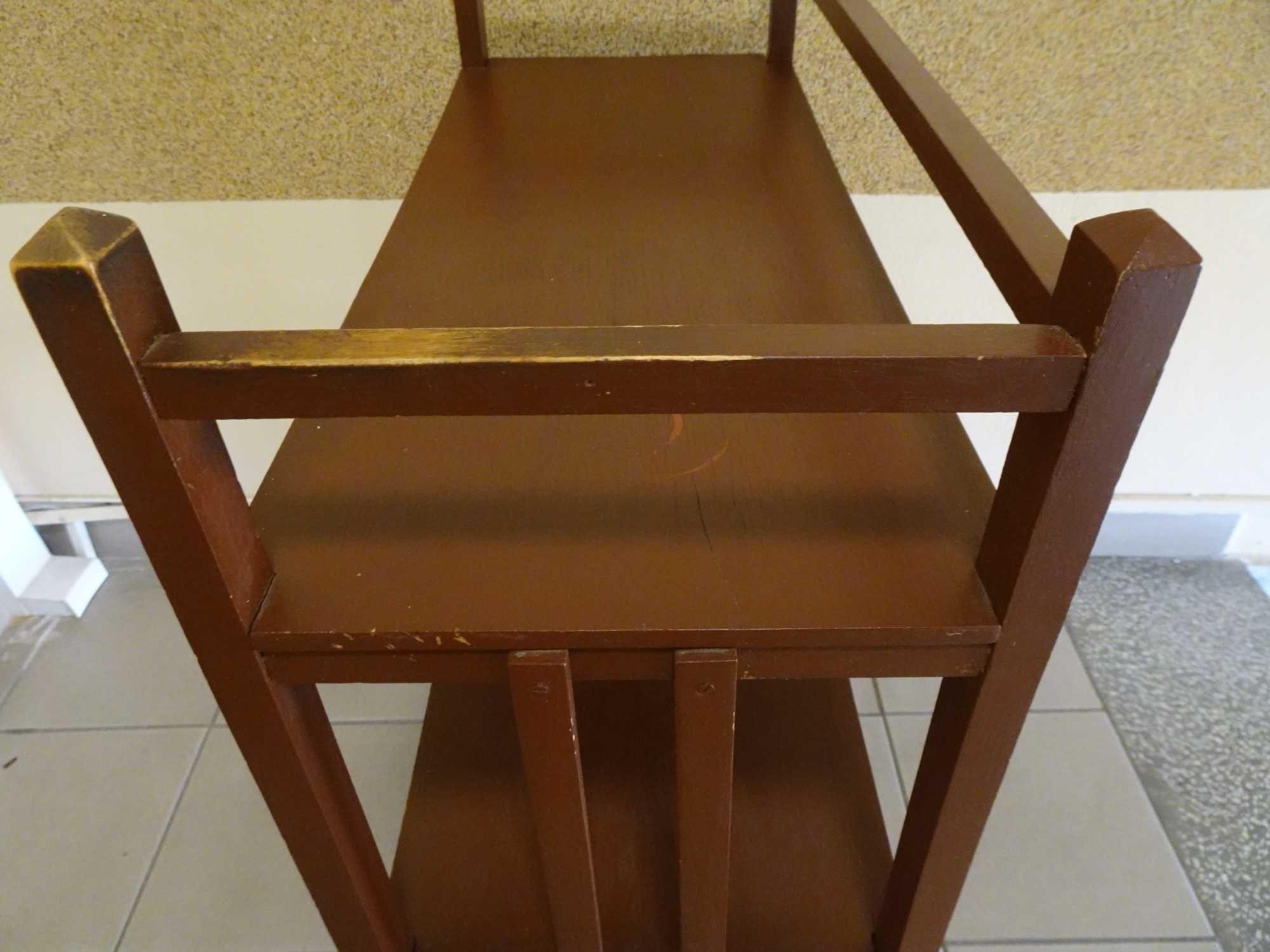 Etażerka drewniana lata 60 vintage PRL półka regał 3 półki 93,5x76x32