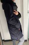 Donna karan dkny parka zimowa kurtka L z odpinanym kapturem