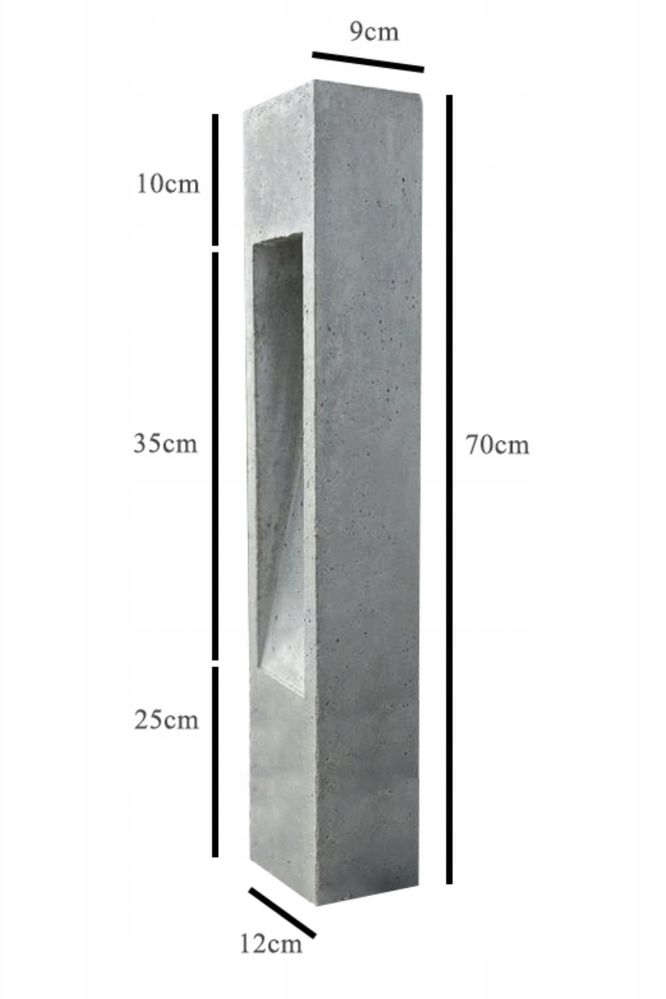 Lampa ogrodowa betonowa LUMIBET