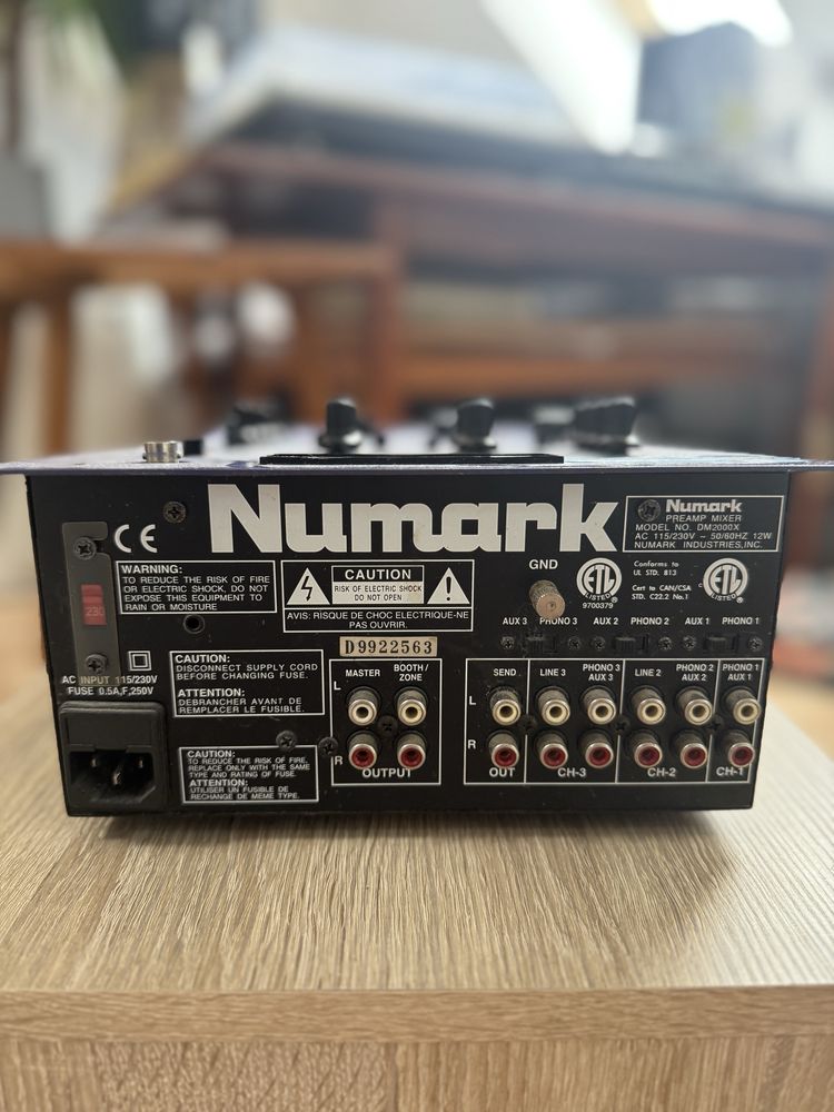 Mikser Numark Dm 2000 X Dj Mixer Pro Master Mix Scratch Crossfader Old