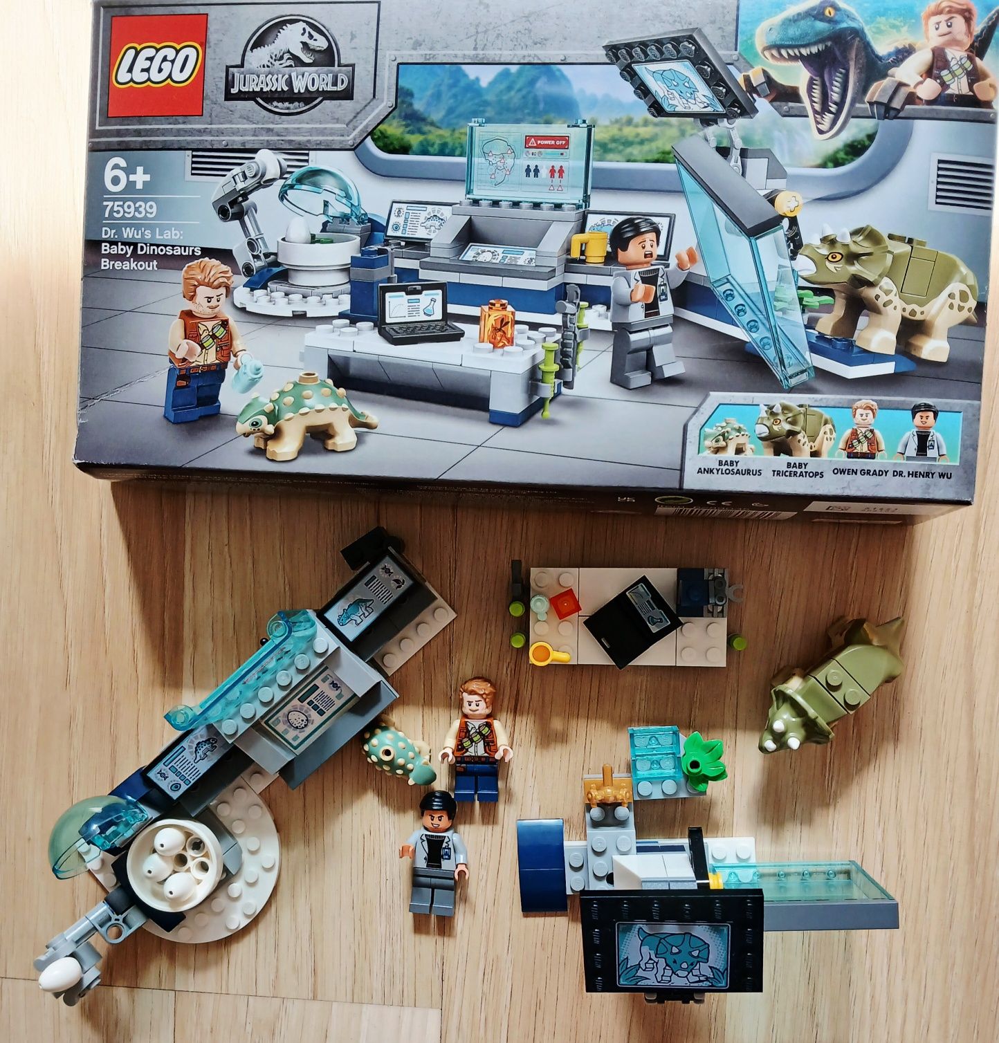 Lego Jurrasic World 75939 Laboratorium dinozaury Owen Dr Wu 6+ zestaw