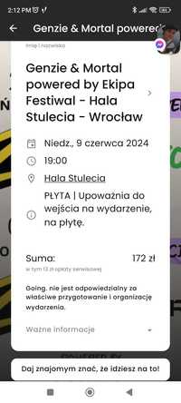 Bilet na koncert Genzie Wrocław dolnośląskie 2024