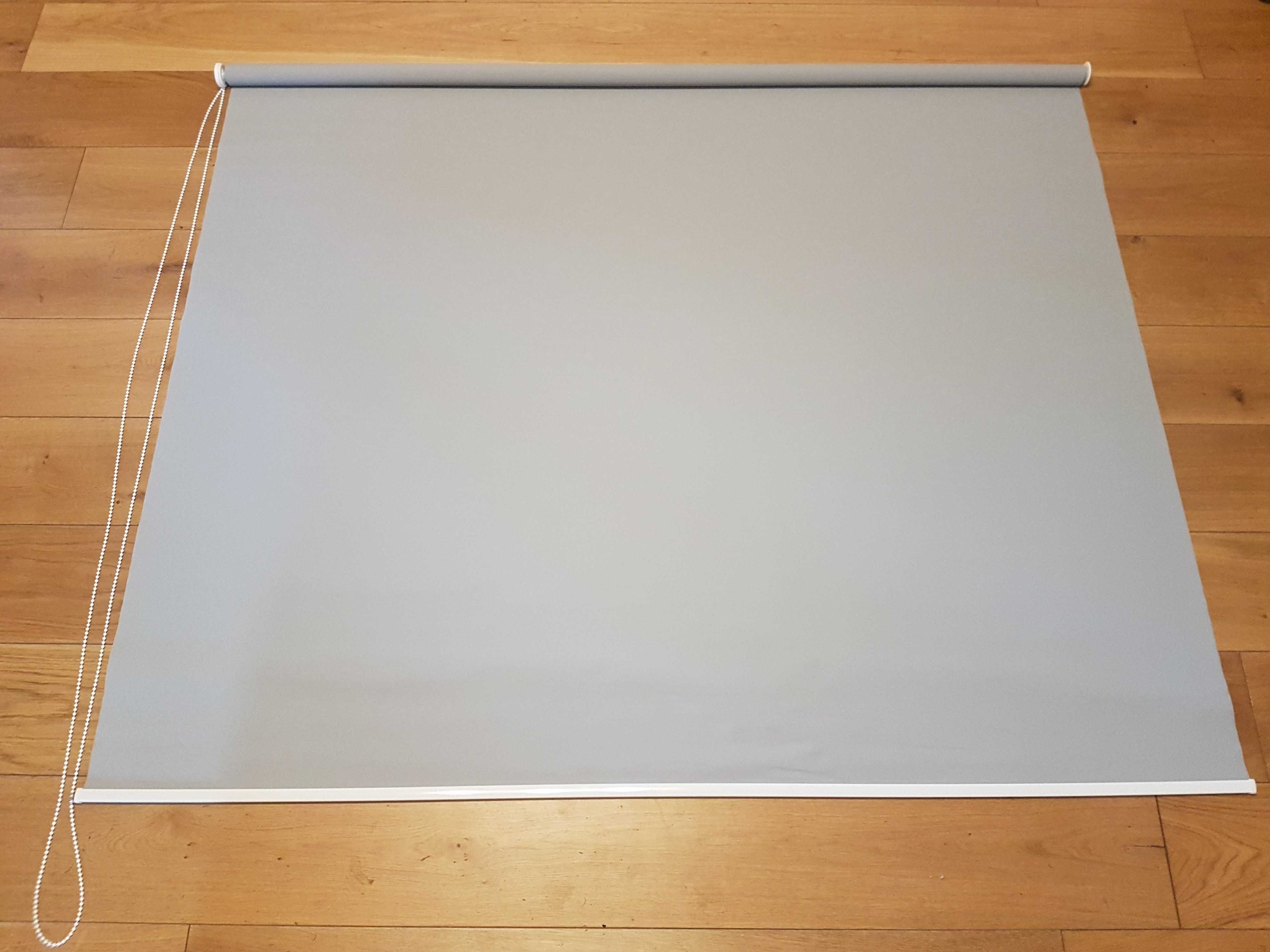 Roleta ścienna 156x160 cm szara - montaż na wkręty