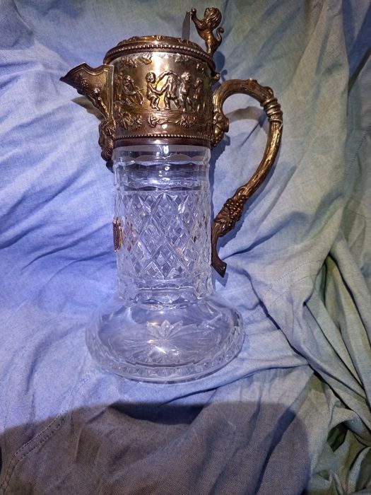 Jarro topázio prata / casquinha e cristal.