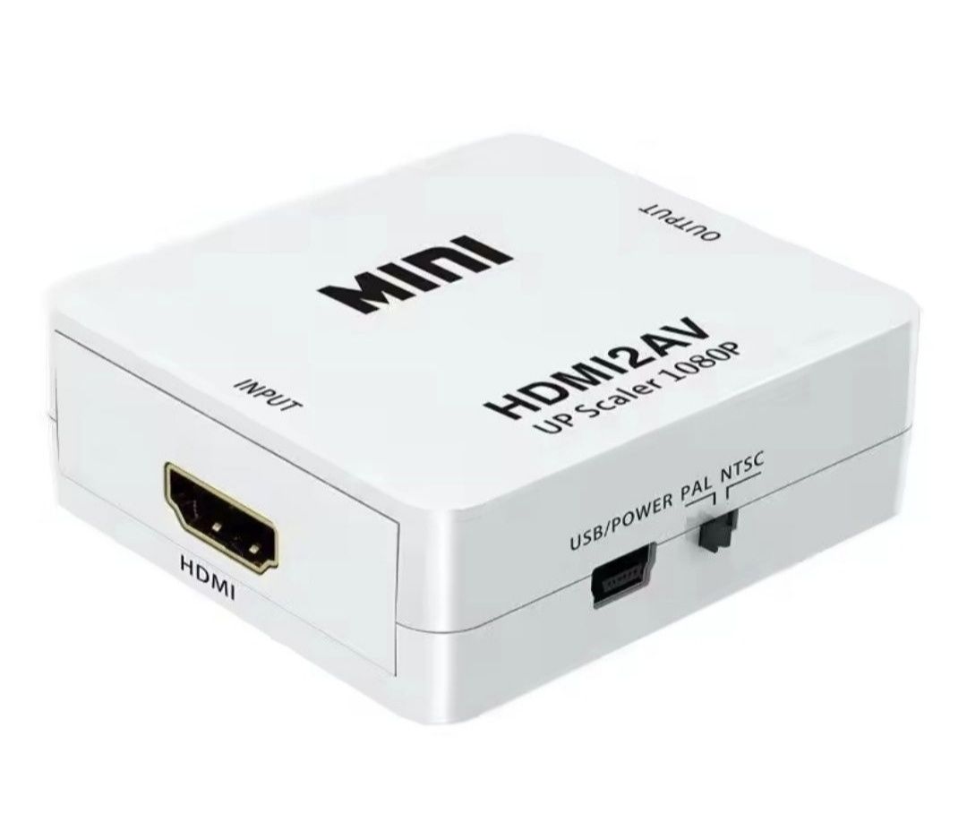 Input HDTV to 2 AV, переходник конвертер HDMI в RCA