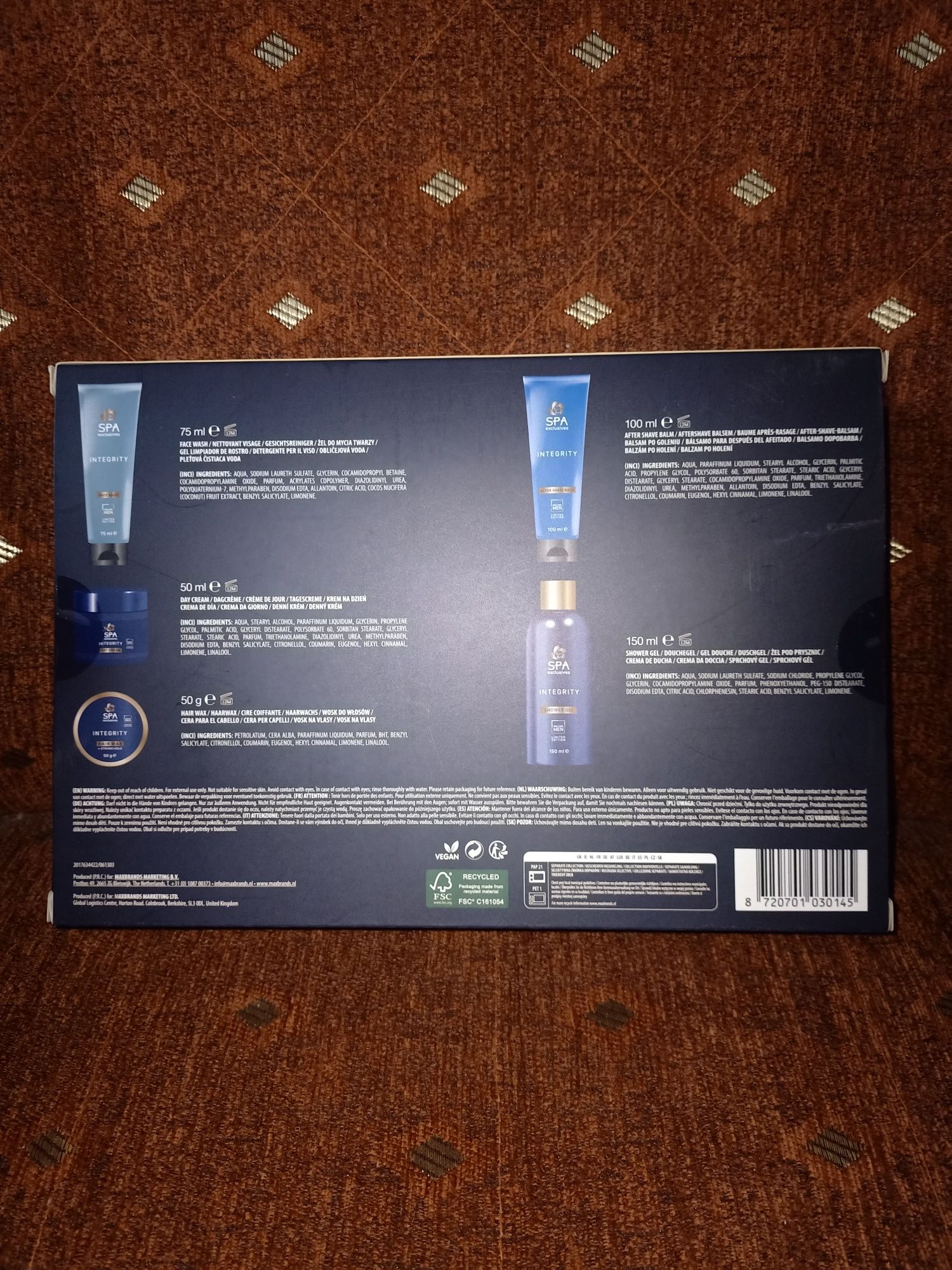 Zestaw kosmetyków dla mężczyzn Do twarzy, ciała, włosów Spa Exclusives