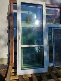 Balkon drzwi balkonowe okno okna z demontażu używane  86x209 cm