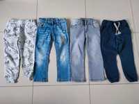 4 pary spodni w rozmiarze 98, spodenki, spodnie, dresy, dresowe, jeans