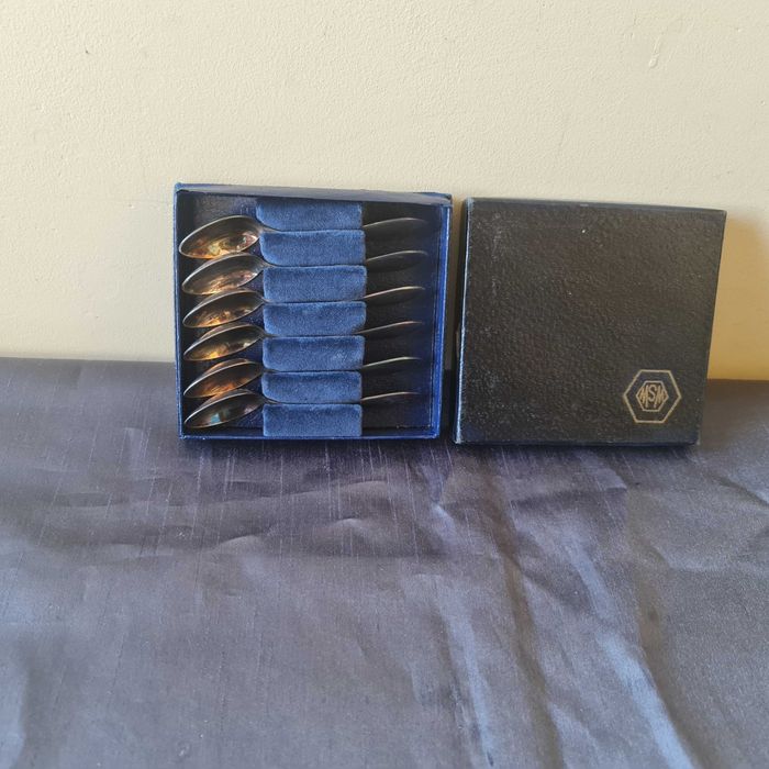 6 łyżeczek posrebrzanych - PRL.