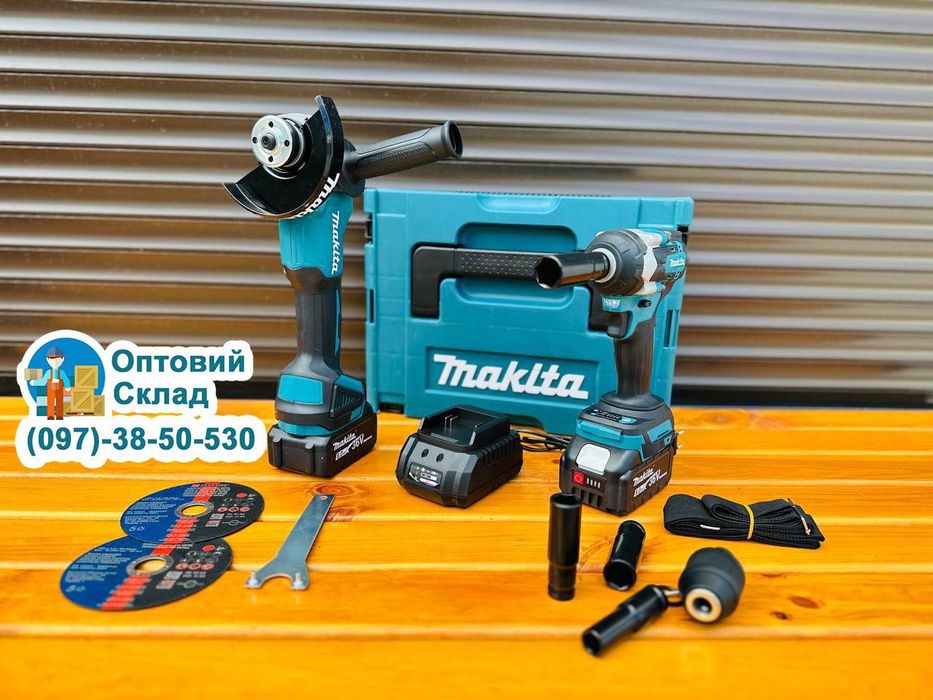 Набoр 2в1 Makita  Гайковерт DTW500 500Nm + Болгарка DGA504 9500об/хв