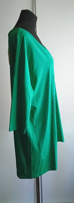 Zielona bluzka z motylem duży oversize WAWA