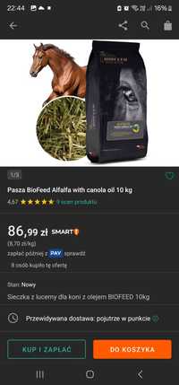 Pasza BioFeed Alfalfa with canola oil 10 kg