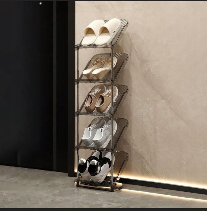 Прозора полиця для взуття. Легкий розкішний органайзер для взуття.