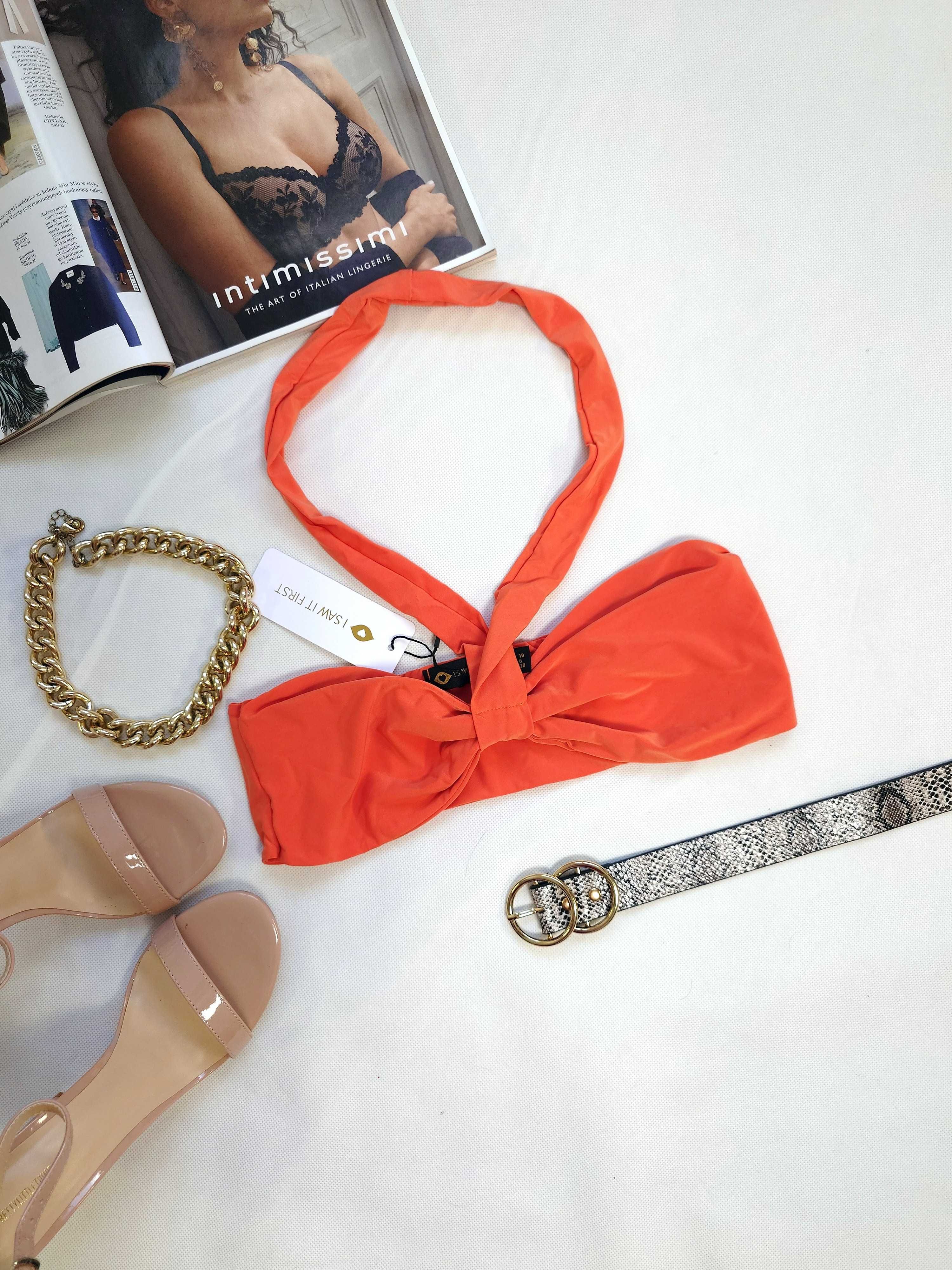 Pomarańczowy crop top, I saw it first 38